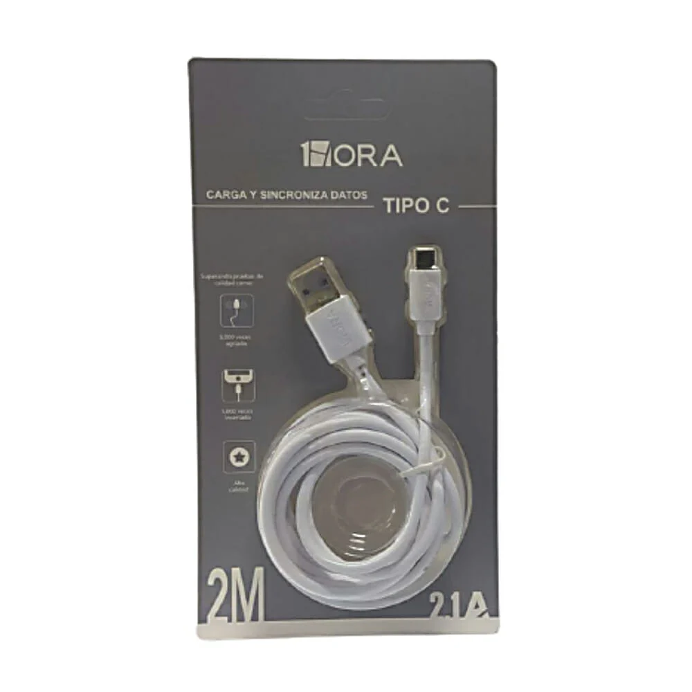 Cable tipo c 1hora de 2 metros para tran...