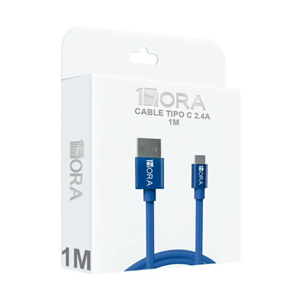 Cable de carga mallado 1hora con entrada...