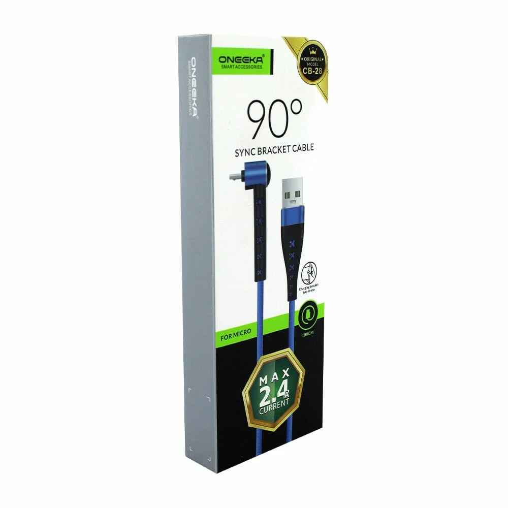 Cable de carga bicolor mallado con entrada usb a tipo v8, variedad de colores / oneeka / cb-28