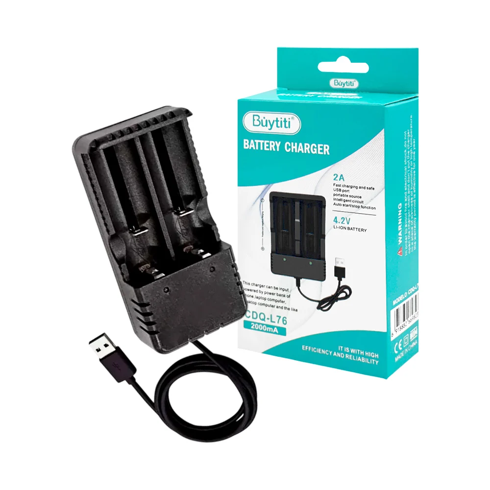 Cargador universal de baterías buytiti con 2 ranuras / battery charger / cdq-l76