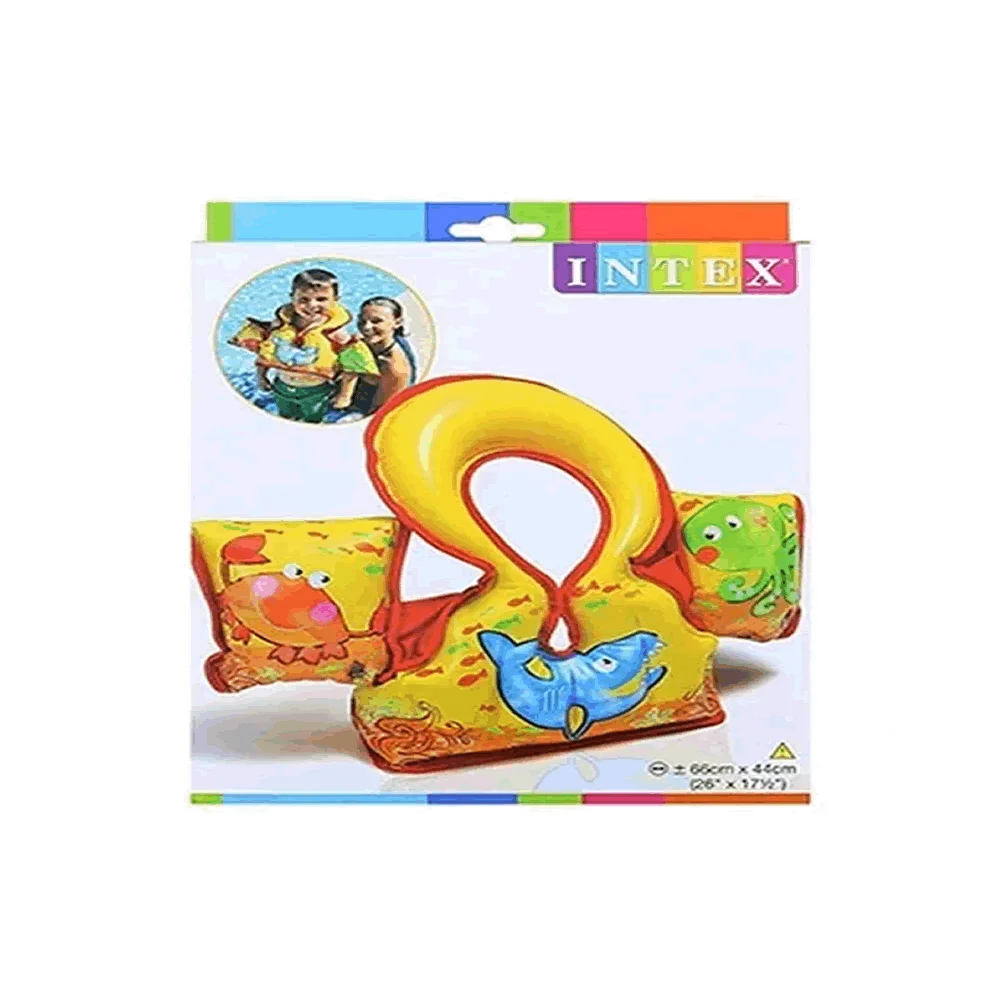 Chaleco inflable para niño con diseño de animales marinos 66cm x 44cm / 58673eu