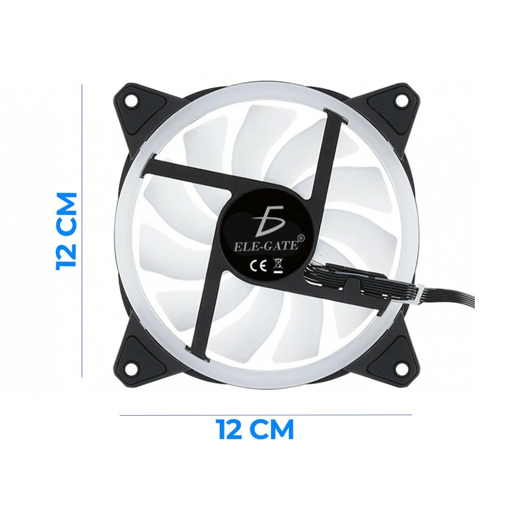 Ventilador para CPU, con luz RGB, sistema silencioso de enfriamiento / clr.44.y