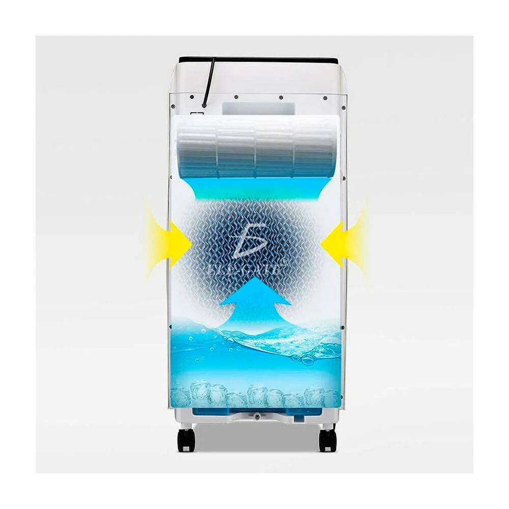 Ventilador cooler portátil con capacidad de 10 litros y 4 ruedas móviles / zwn-102