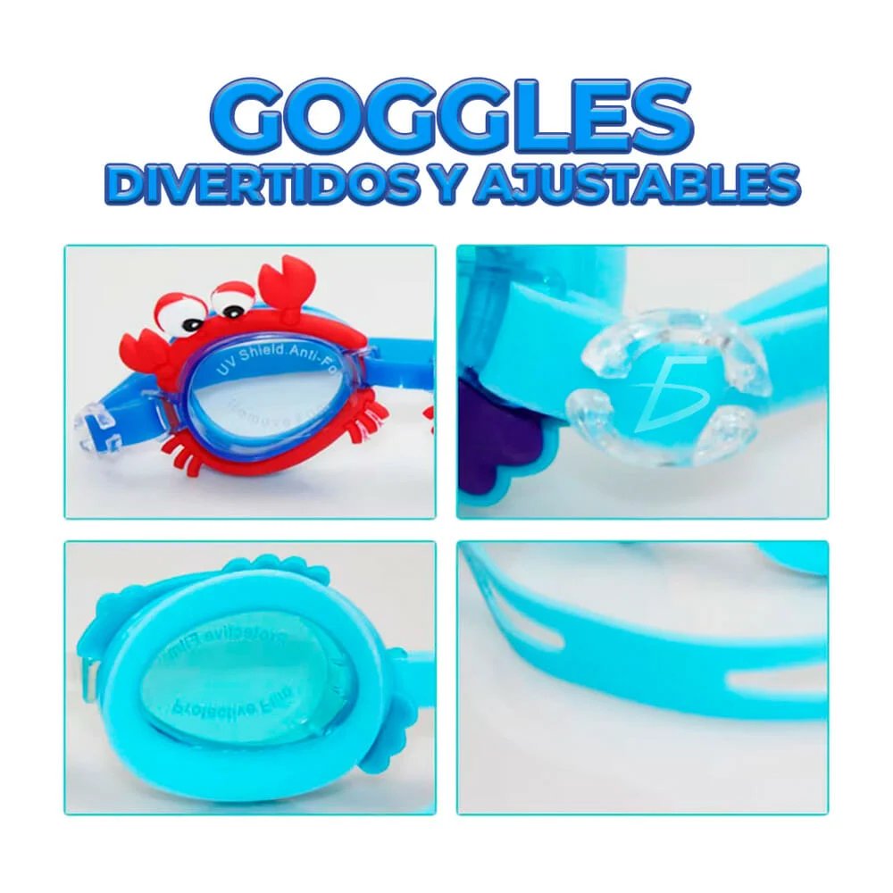 Goggles para natación, infantiles, ajus...