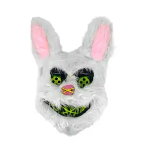 1pza Máscara con luz led afelpada con diseño de conejo u oso asesino,…