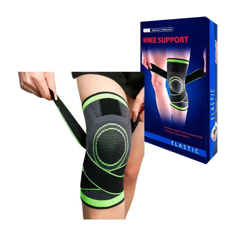 Rodillera elástica profesional de compresión ajustable / knee support 6912