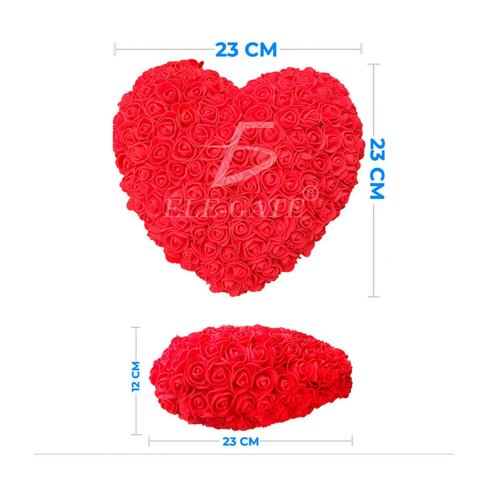 Corazón con rosas de foamy de 23 cm, va...