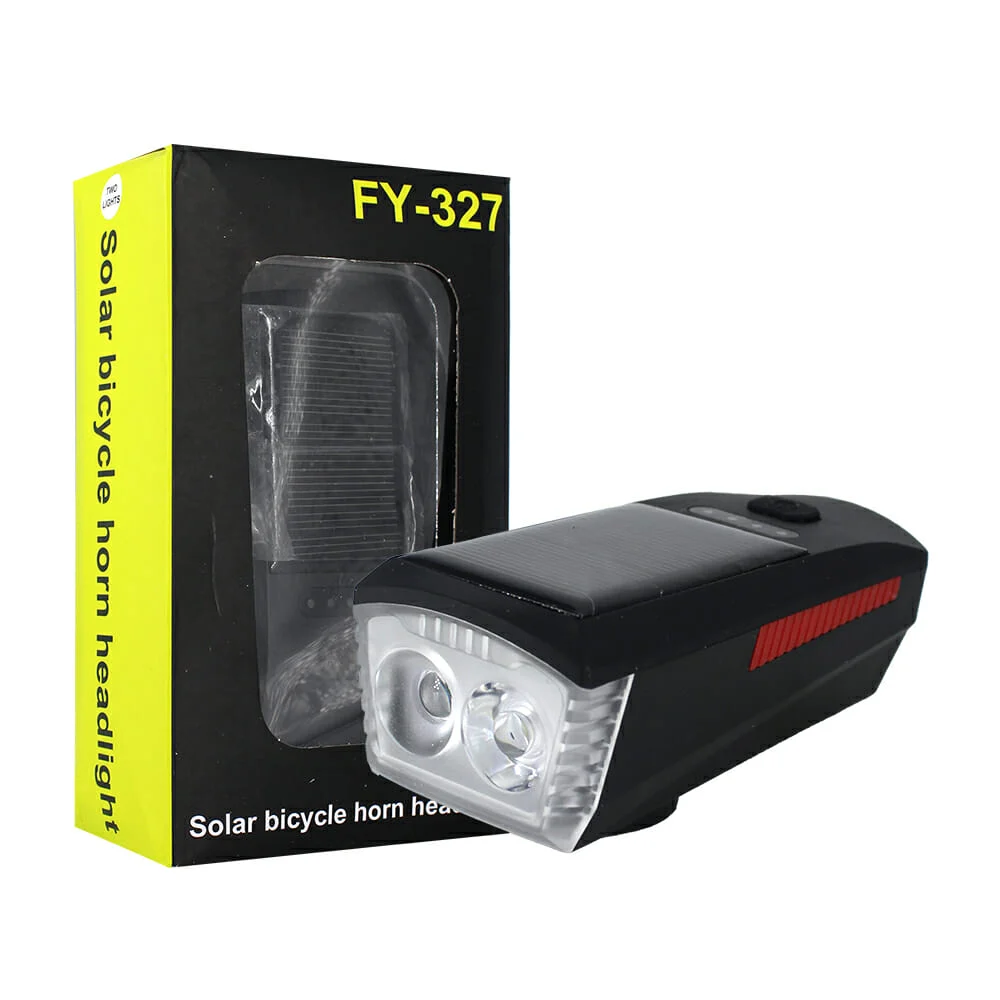 Lámpara solar recargable para bicicleta, con luz intercambiable / fy-327
