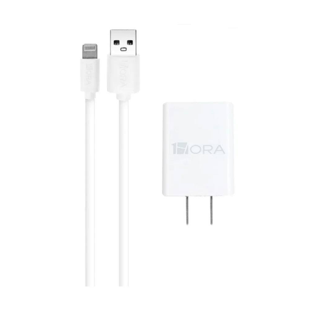 Combo cargador 1hora entrada lightning iphone para carga 2.4a / gar143