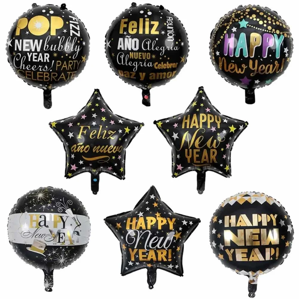 1pza Globo feliz año nuevo, feliz navidad, variedad de modelos y diseños hw246 / f3359