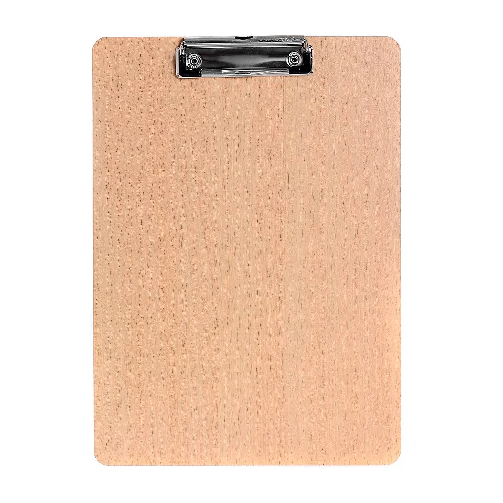 Tabla portadocumentos de madera con broc...