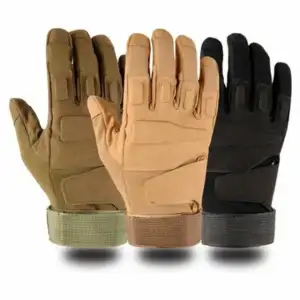 Par de guantes tácticos multiusos lisos talla grande para motocicleta…