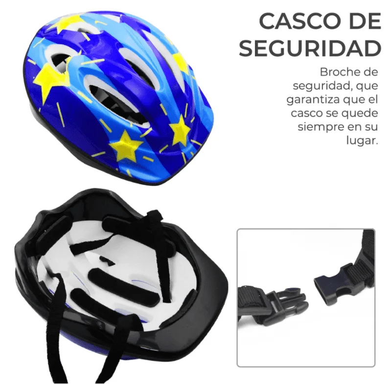 casco de skate azul