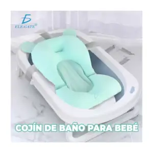 Cojín antideslizante de 3 capas ajustable para tina de baño infantil,…