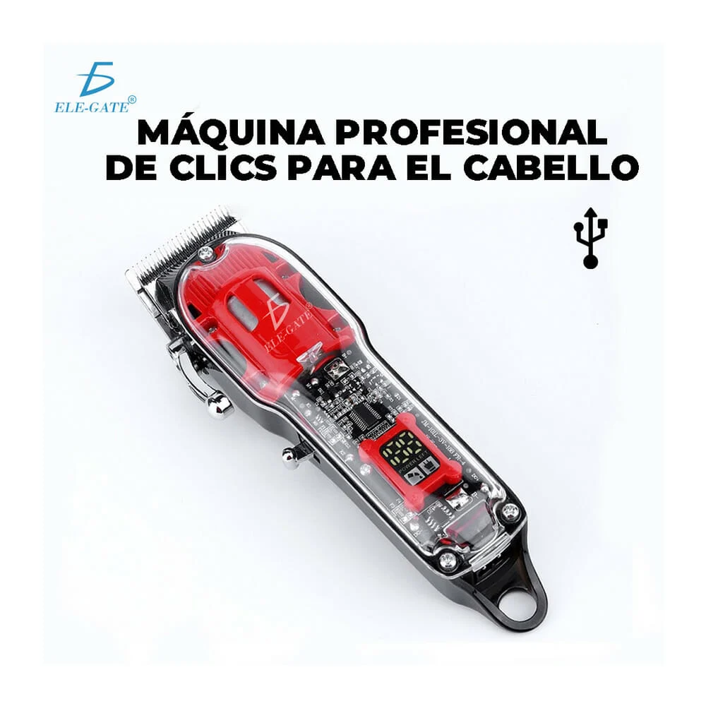 Máquina transparente recargable con ind...