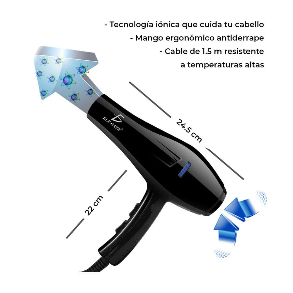 Secadora de cabello portátil 80w Protec...