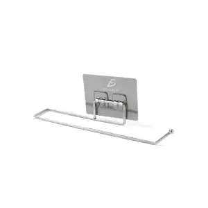 Porta rollo cromado adhesivo multiusos 27cm hog.99