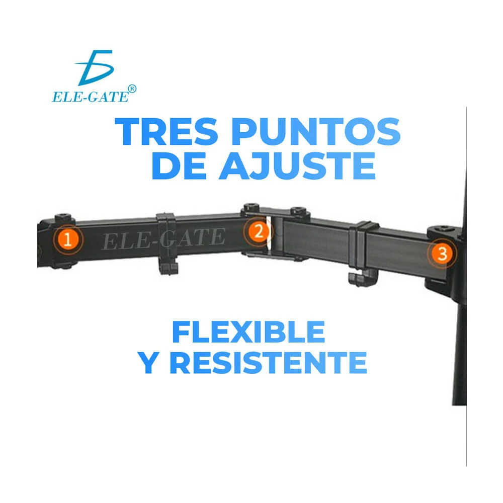 Soporte de mesa para cuatro monitores de...