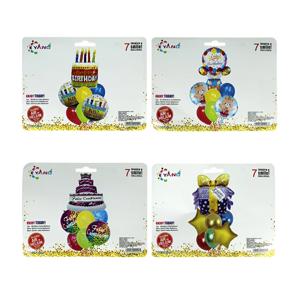 Kit de globos feliz cumpleaños hw-144-1 / hw-144-2 / 144-3 / 144-4