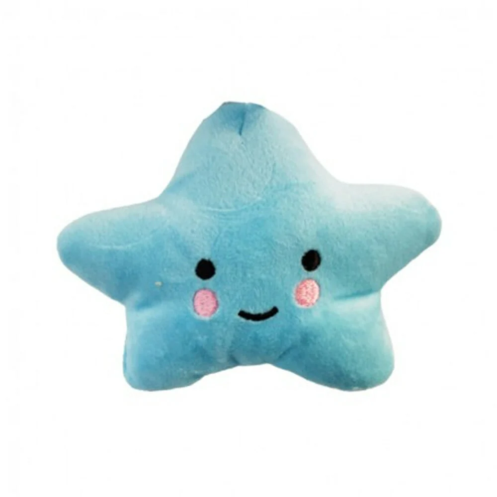 1pza Juguete peluche chillón en forma de estrella 5 picos para mascota, variedad de colores / jr1582