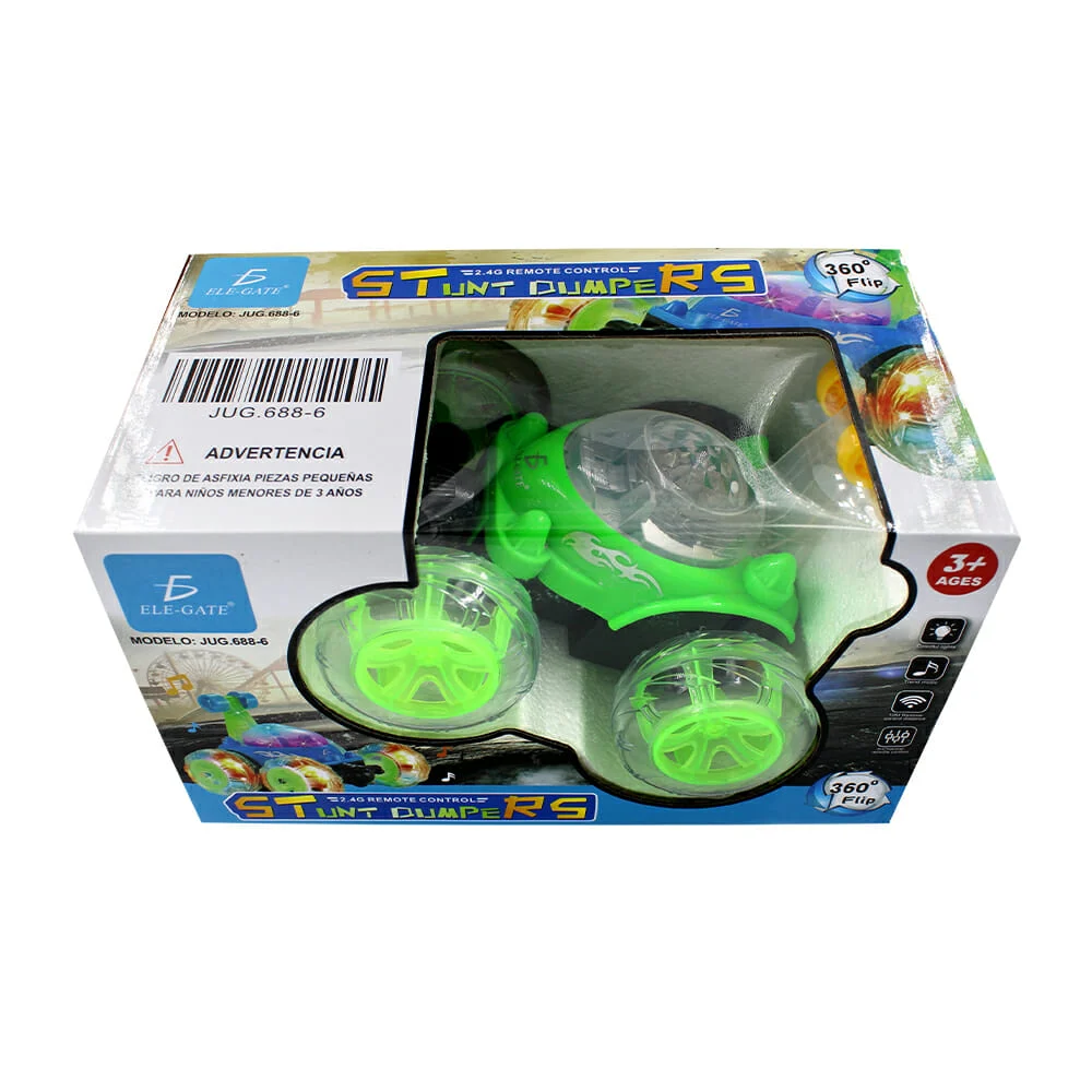 Carro acrobatico con luz y giro 360° a control remoto / stunt dumpe rs / jug.688-6