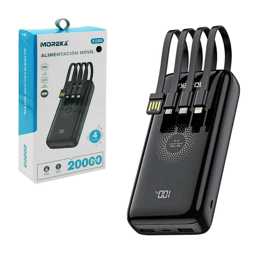 Power bank de 20000mah con carga inalám...