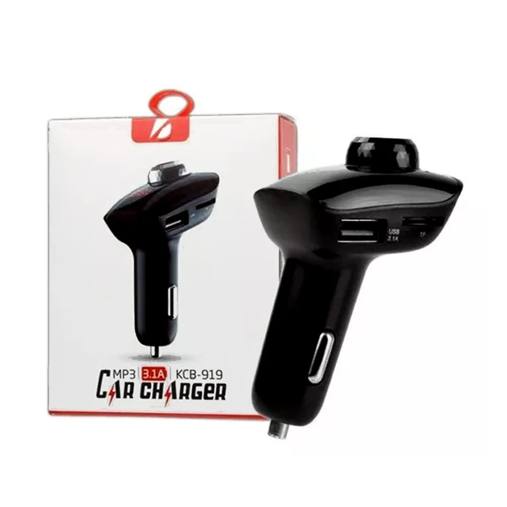 Plug encendedor kingboard transmisor mp3, radio fm con control y puerto usb para carga / kcb-919