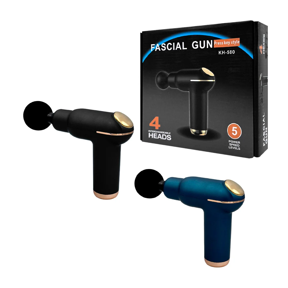 Pistola masajeadora recargable, con 4 ca...