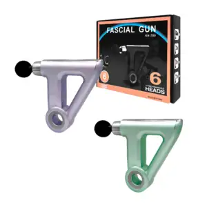 Pistola masajeadora triangular recargable,con 6 cabezales intercambia…