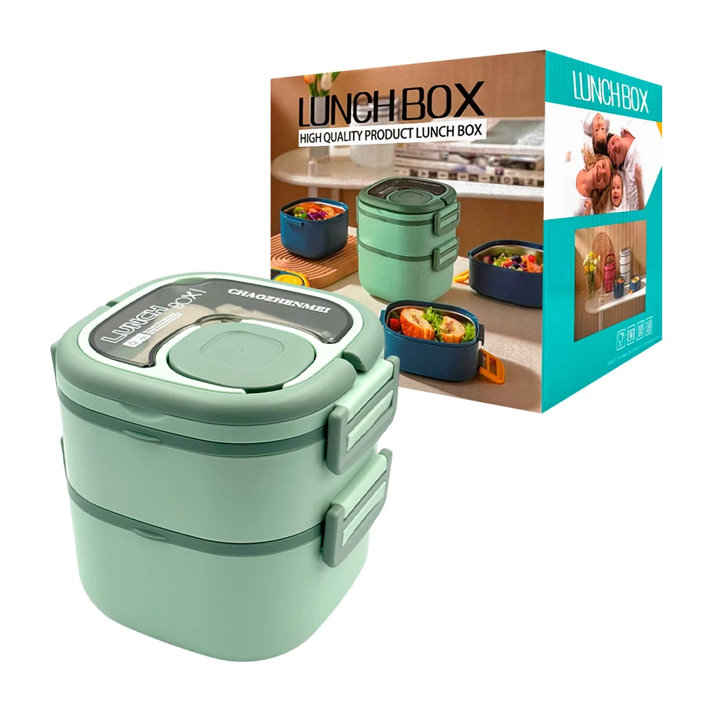 Tupper cuadrado, apilable, con mini tupp...