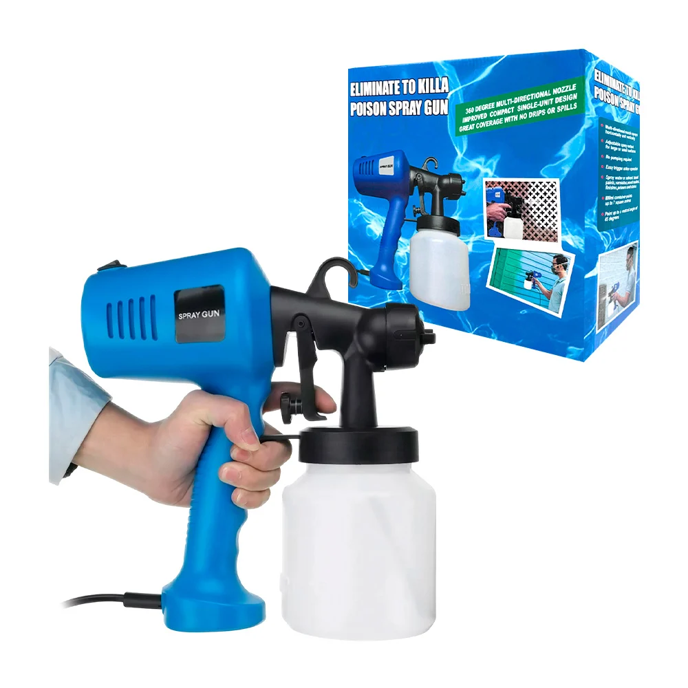 Pistola para pintura, con recipiente contenedor y boquillas intercambiables /628