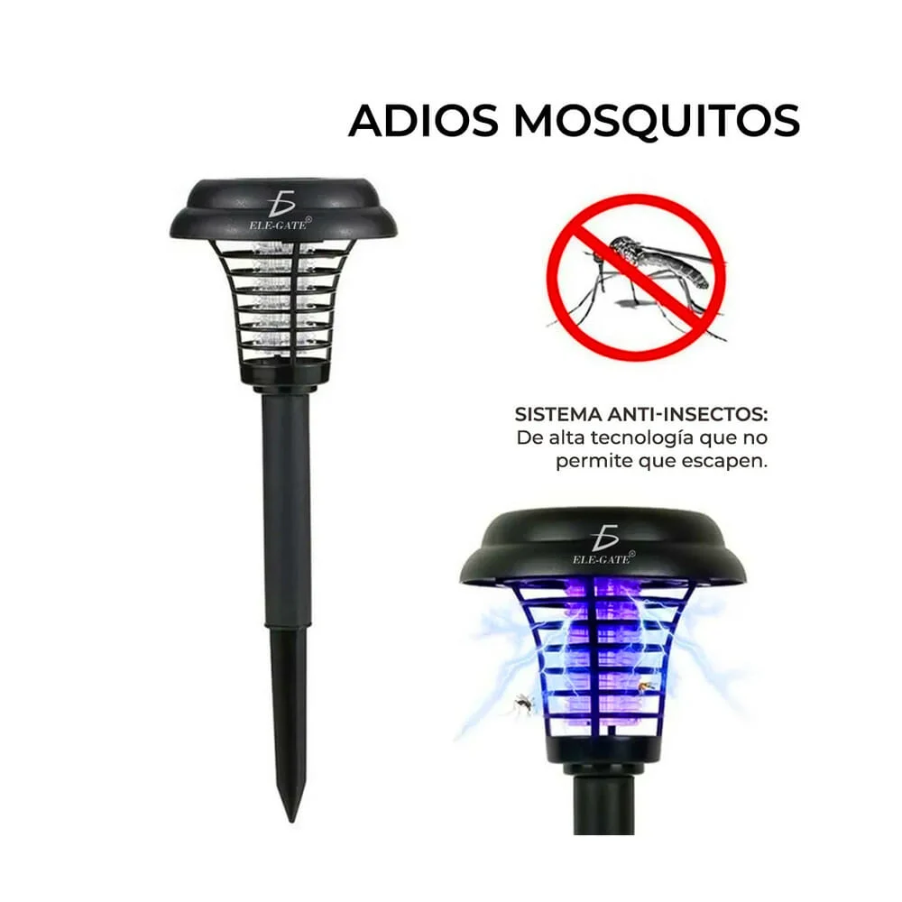Lámpara de césped solar repelente de mosquitos