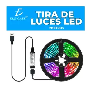 Tira de luces led rgb de 7 metros, con alimentación usb a 5v / led.44…