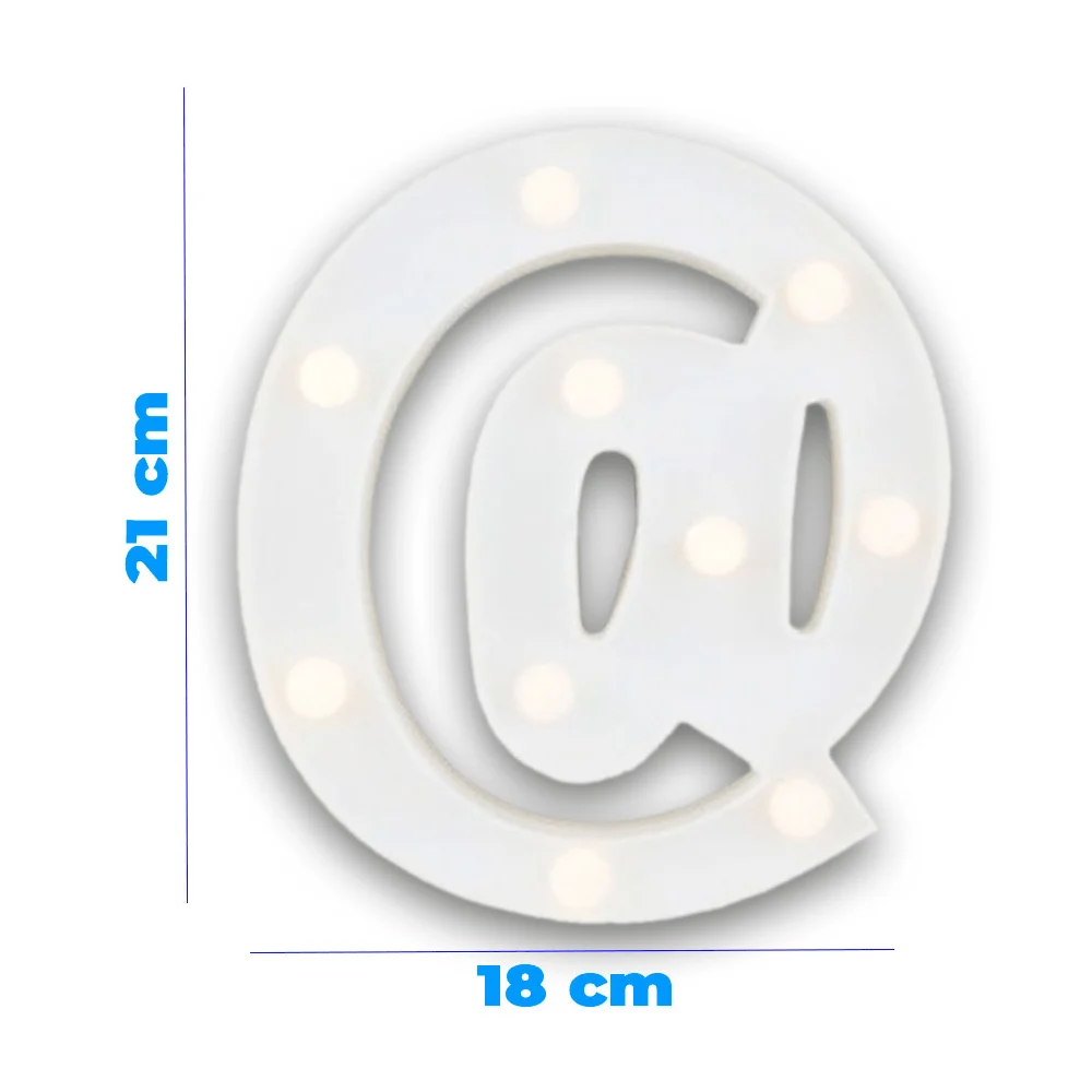 Lámpara decorativa 3D ele-gate en forma de símbolo arroba con luz led cálida / led.54@