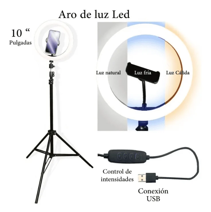 Aro de luz 10 in