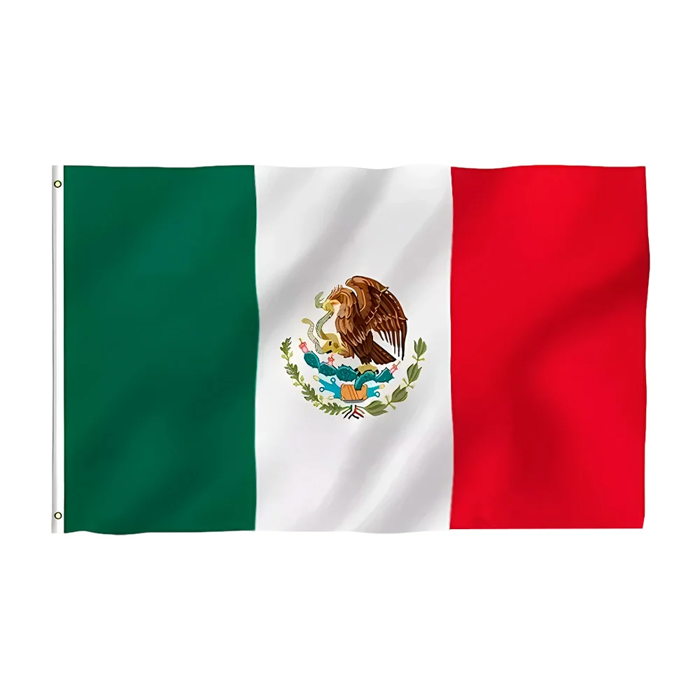 1pza Bandera mediana de méxico con cuerpo de tela delgada, variedad de usos / lu2051