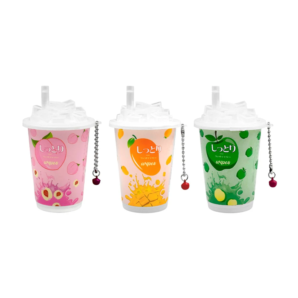 Mini vaso de soda con 30 toallitas húme...