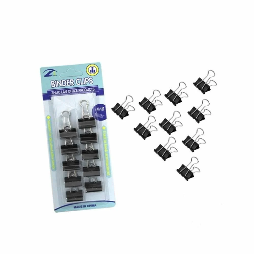 Blíster 10 clips mariposa 19mm / binder...