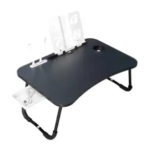 Mesa didáctica de madera plegable para laptop + lámpara y portavaso /…