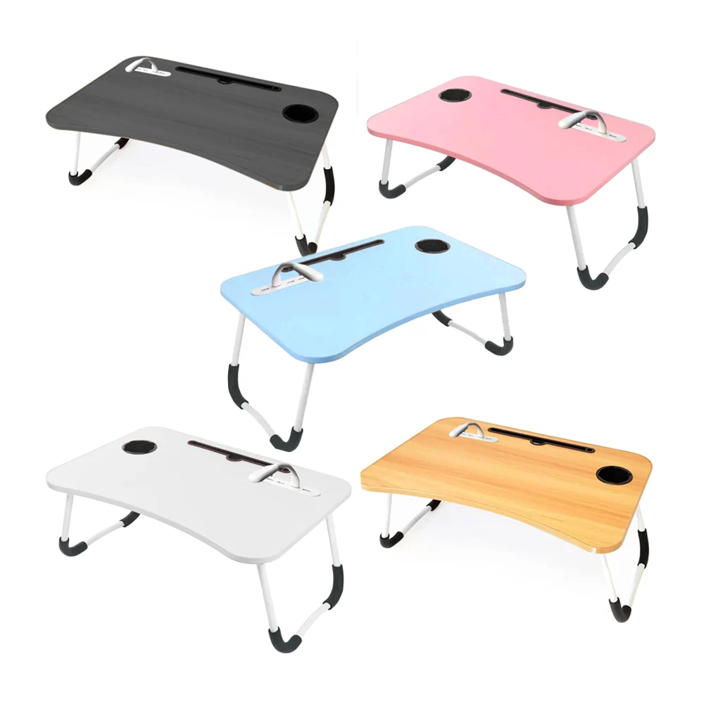 Mesa plegable para laptop con portavaso + lámpara / mesa2