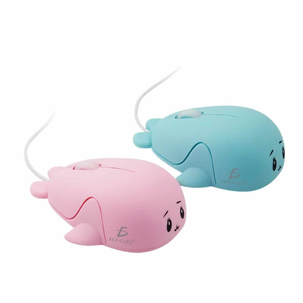 Mouse óptico alámbrico usb en forma de ballena mo.24
