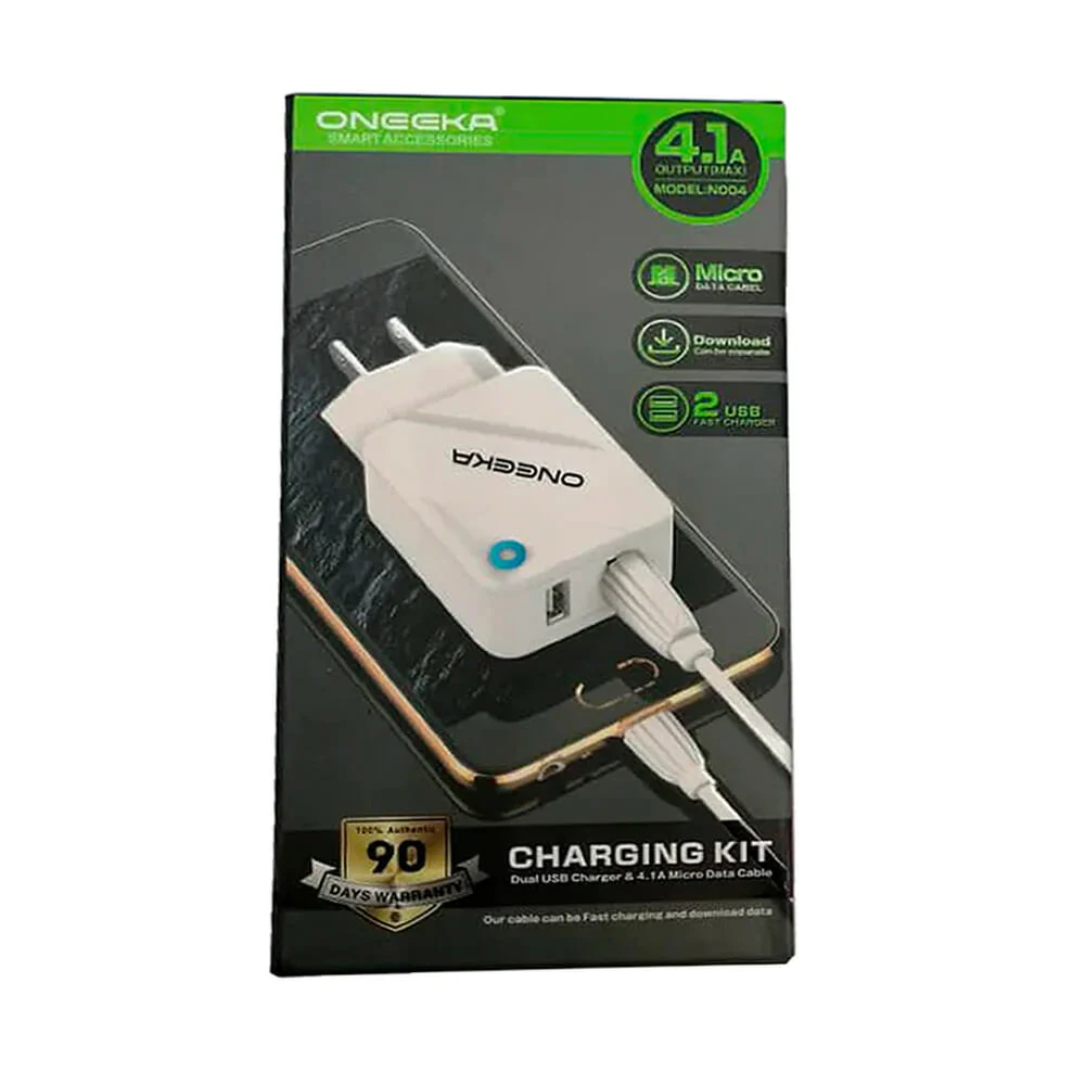 Combo cargador tipo c a carga máxima de 4.1a y 2 puertos usb extra para carga / n004