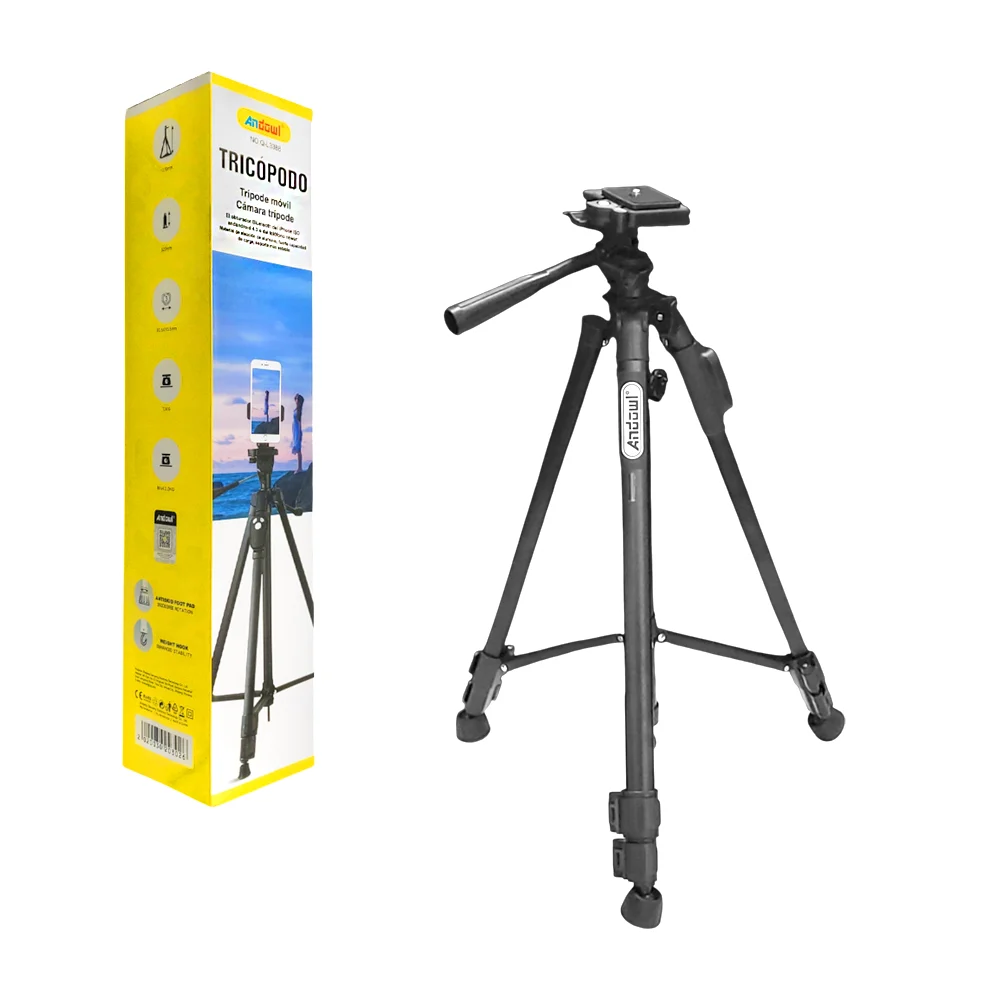 Tripie para cámara o celular, antideslizante con rotación / q-l3388