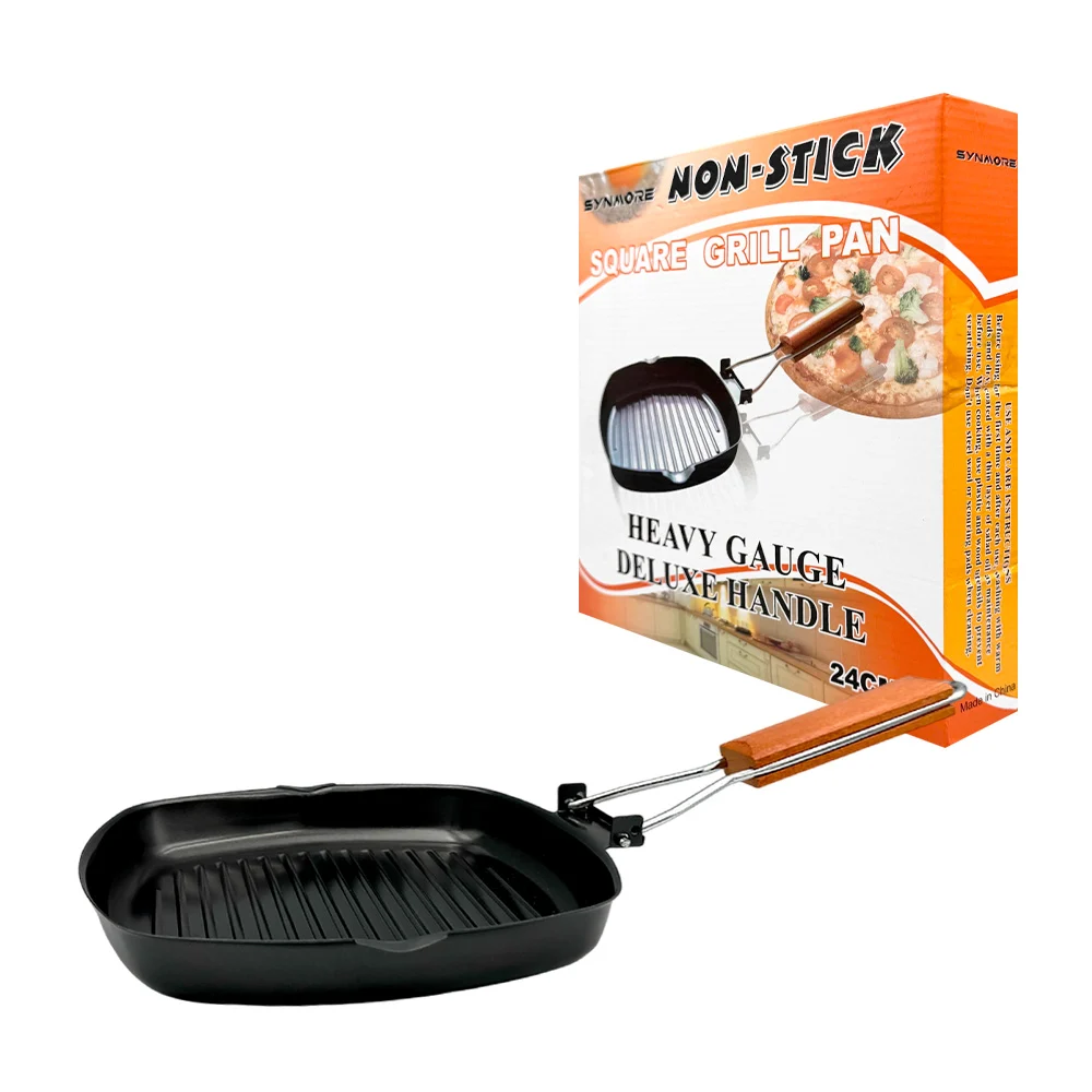 Sartén grill 24cm, plegable / square grill pan / gh4597 / kp023