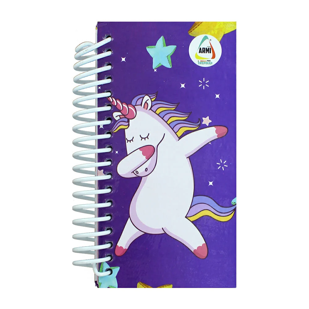 Libreta pequeña new armi estilo francesa slim con espiral de plástico y 90 hojas páginas 8.5x16.5cm / pa0061