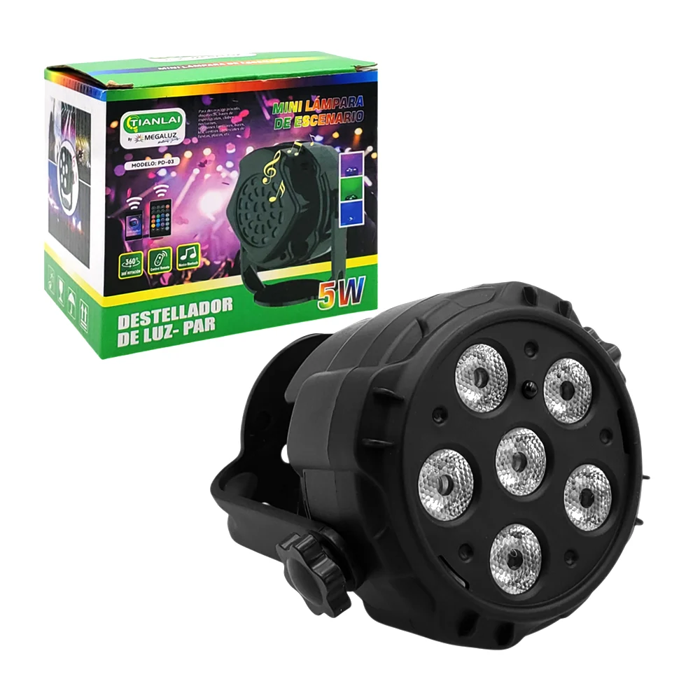 Lámpara pequeña rgb 5w para escenario ...