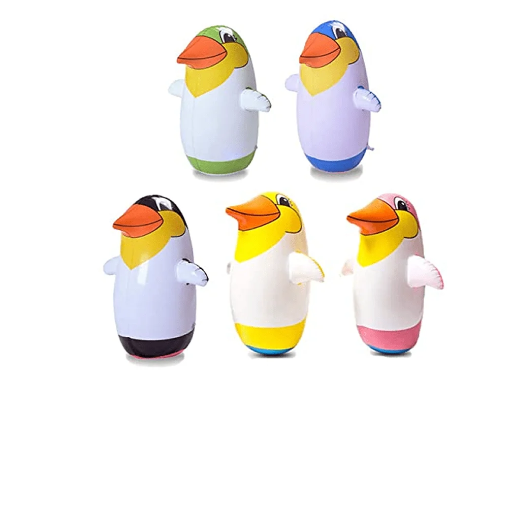 Pingüino inflable con cascabel y diseñ...