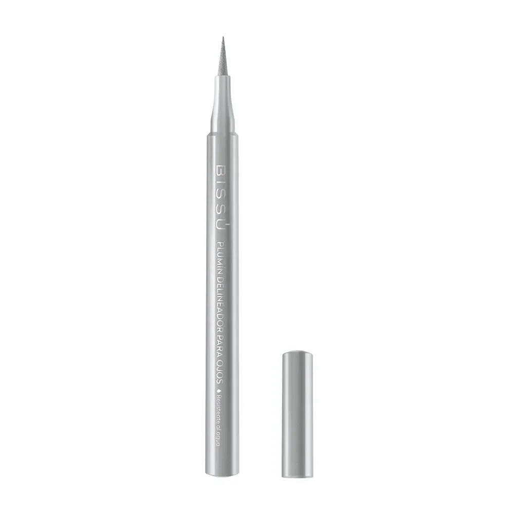 1pza Plumín delineador bissú para ojos, tono 10 plata 1ml / 006320