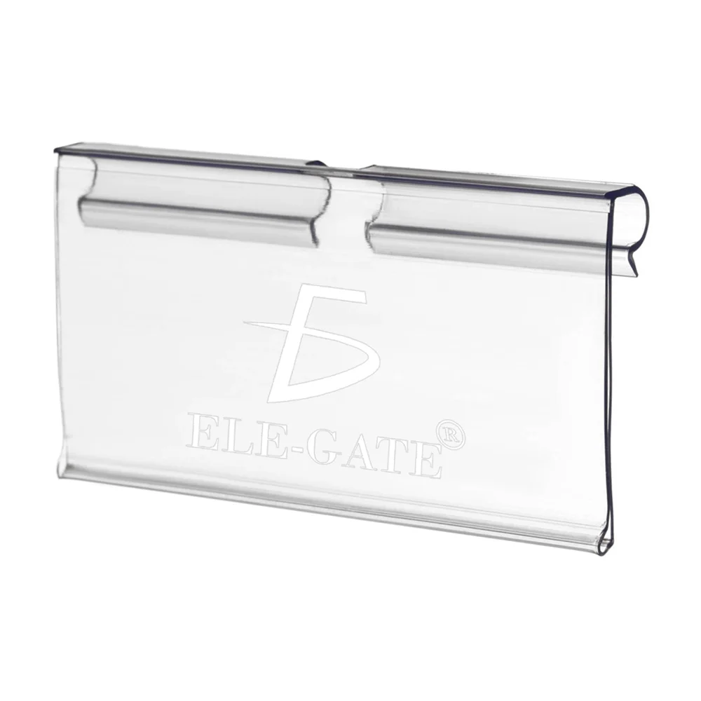 Portaprecio grande plano de plástico tr...