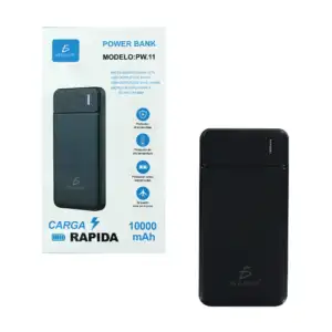 Power bank 10000mah con 2 puertos usb + entradas tipo c y v8 pw.11